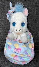 Disney Parks Babies Baby Pegasus Plush Blanket Pouch Blue Swaddle Hercules