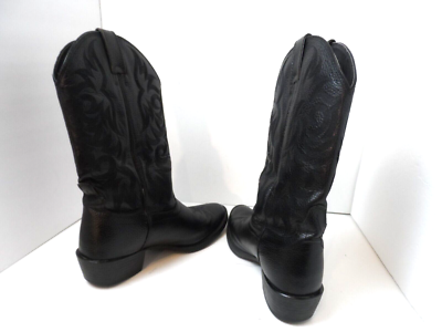 Justin Boots Stampede Collection Men\'s Size 10 D Style 2553 Black Leather NWT Justin Stampede Cowboy Boots 13 main image 4