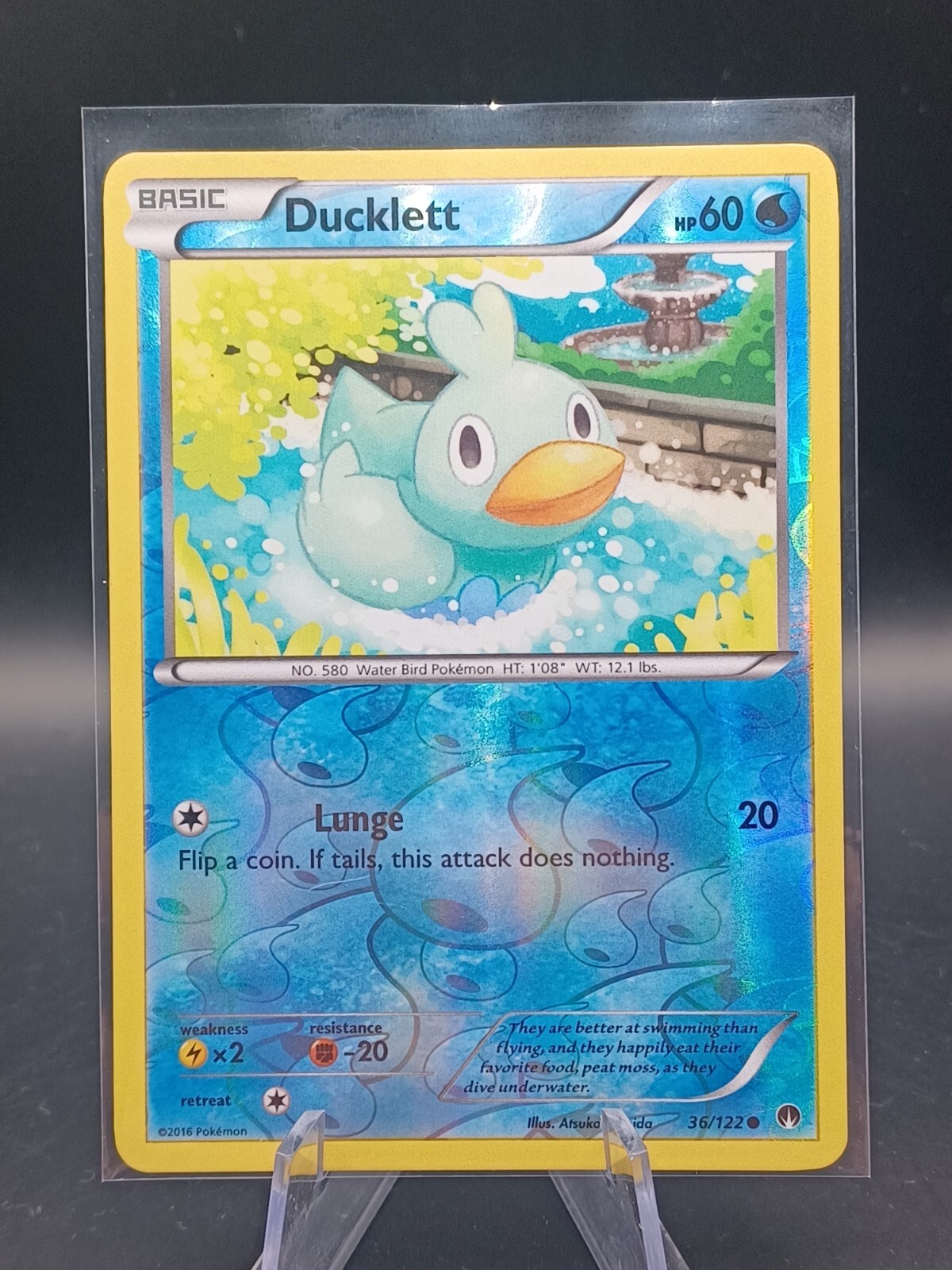Pokemon TCG - Ducklett 36/122 - XY Breakpoint - Reverse Holo Common Near Mint