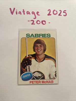 1975-76 O-Pee-Chee OPC set break #252 Peter McNab RC - Buffalo Sabres 