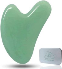 Ditind Gua Sha, Jade Stone Gua Sha Massage Tool, Guasha Tool for Face and Bod...