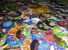 Lot of 100 Mixed Tazos/Pogs – Dragon Ball, Pokémon, Marvel, NFL & More