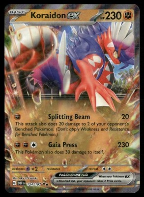 Koraidon ex 124/197 SV03: Obsidian Flames LP-NM Pokemon TCG