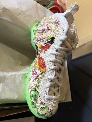 Nike Air Foamposite Tianjin 2.0 One PRM Floral White/Poison Green/Black Mid Top