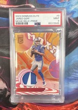 2023 Donruss Elite - Moxie Jared Goff 2 Color Patch /49 PSA 9 Pop 1 None Higher
