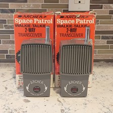 Vintage Archer Space Patrol Walkie Talkie Set Of 2 For Parts Not Working