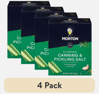 4 pack,Morton Canning , Pickling Salt, 4 lb.