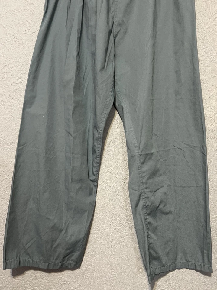 Pantalones Exfoliantes Verdes Talla XL Elásticos Cintura Alta Pierna Ancha Moda Sello Cuidado de la Salud Foto 3 de 4