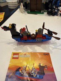 LEGO Castle: Black Knights Boat (1547) - w/ Instructions 1993 System