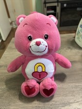 Care Bears SECRET BEAR 10" Plush Heart Lock Bright Pink Vintage Special Edition