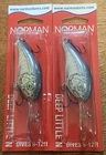 Lot Of 2. Norman Deep Little N. 9-12ft. 3/8oz. 2 1/2". Blue Gill