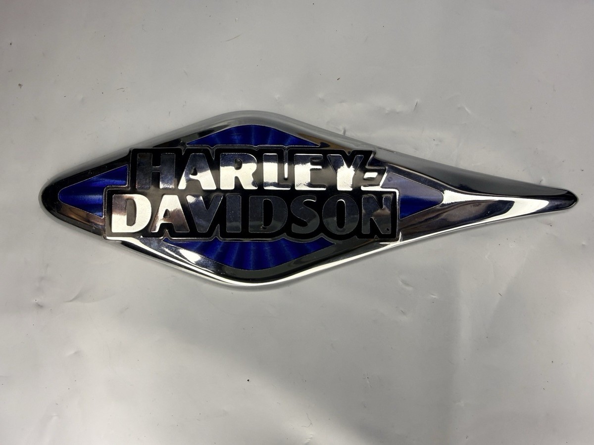 Harley left blue Heritiage Softail tank badge emblem 2009 62416-09