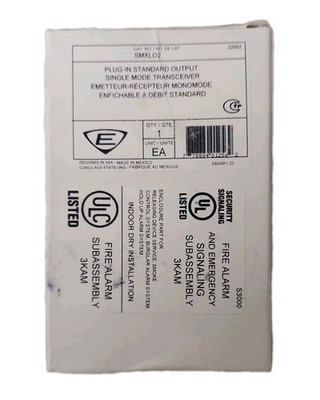 Est Edwards Kidde SMXLO2 Fiber Transceiver Plug-In, Standard Output, Single Mode