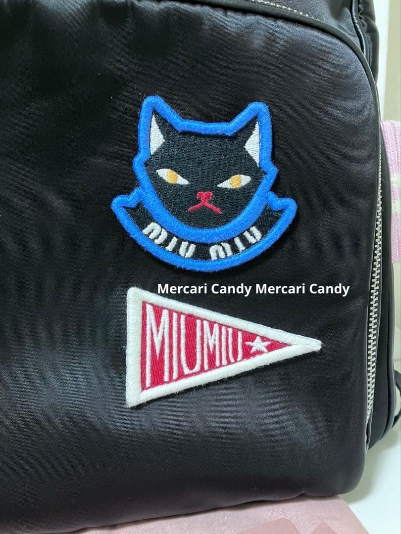 Genuine miumiu cat patch backpack final price gre… - image 4