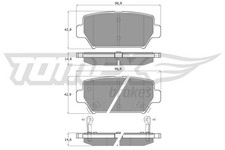 TOMEX Brakes Bremsbelagsatz Scheibenbremse TX 60-16 für MITSUBISHI ECLIPSE CROSS