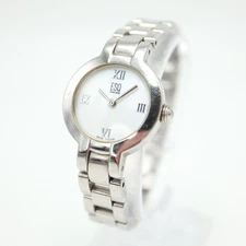ESQ Esquire Swiss Women Watch Silver Tone 24mm Dial 5.5" Bracelet w New Battery