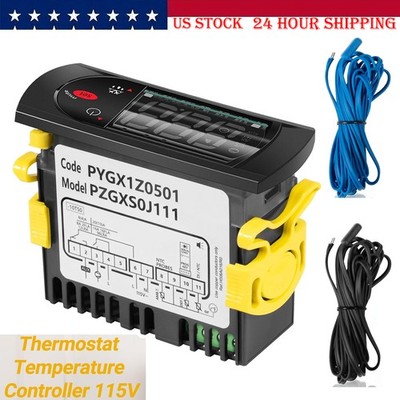 for Carel Temperature Thermostat PZGXS0J111 W/ 2 Temperature Sensor Probes 115V