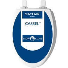 Cassel Slow Close Toilet Seat, Easy Clean, Non Slip Premium Wood Seat, Easy I...