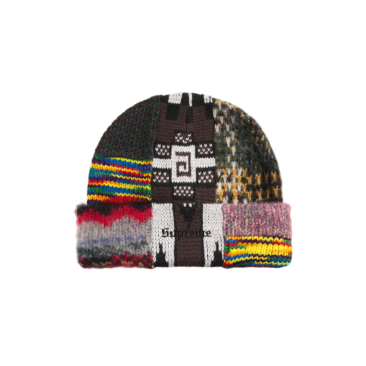帽子 Supreme Patchwork Beanie Brown Supreme Beanie Brown Hats for Men for sale - eBay