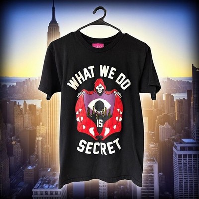 Mishka New York Streetwear Goth Eye Black S Graphic Tee ''What We Do Is Secret''
