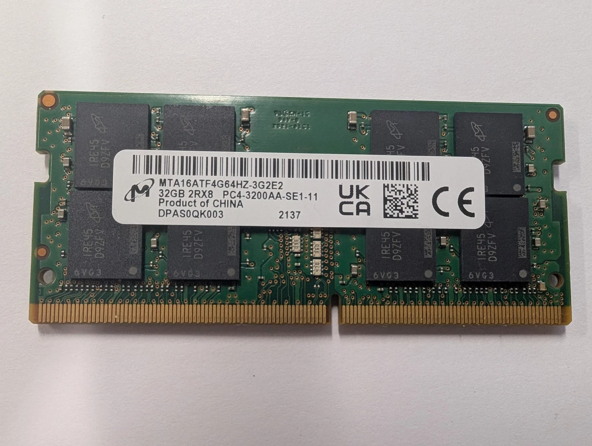 Micron DDR4 SDRAM 32 GB Total Capacity Memory (RAM) for sale | eBay
