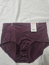 WARNERS, WOMEN'S NEW PLUM POLY BL HI WAIST FULL BRIEF, SIZE 10/3XL