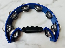 Stagg BLUE Cutaway Plastic Tambourine w/16 JINGLES Double Row