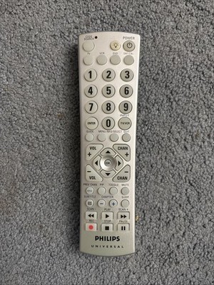 Philips Universal TV VCR DVD Remote Used.