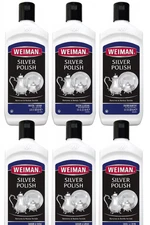 Weiman Silver Polish 8 oz – (6-Pack) for Brilliant Shine & Tarnish Protection