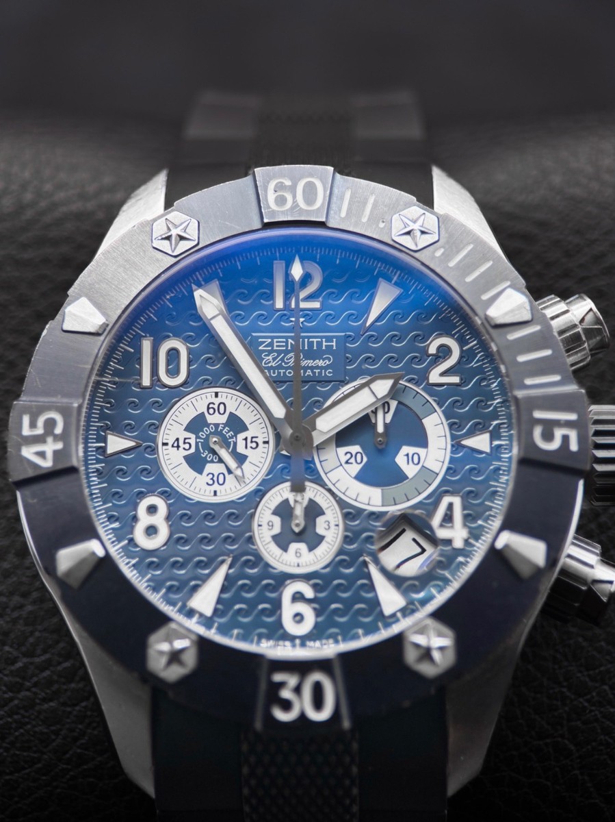 Zenith Defy Classic Sea Chronograph 46.5MM Blue Dial Rubber Strap