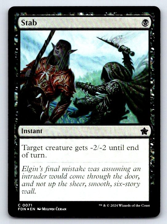 Stab 71 Common Foundations Magic: The Gathering Foil