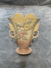 Vtg Hull Pottery Wildflowers Vase - 1940s - 8.5” -  Double Swan Handle - #W-9