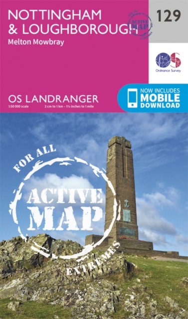 Nottingham  Loughborough Map  Weatherproof  Melton Mowbray   by Ordnance Survey