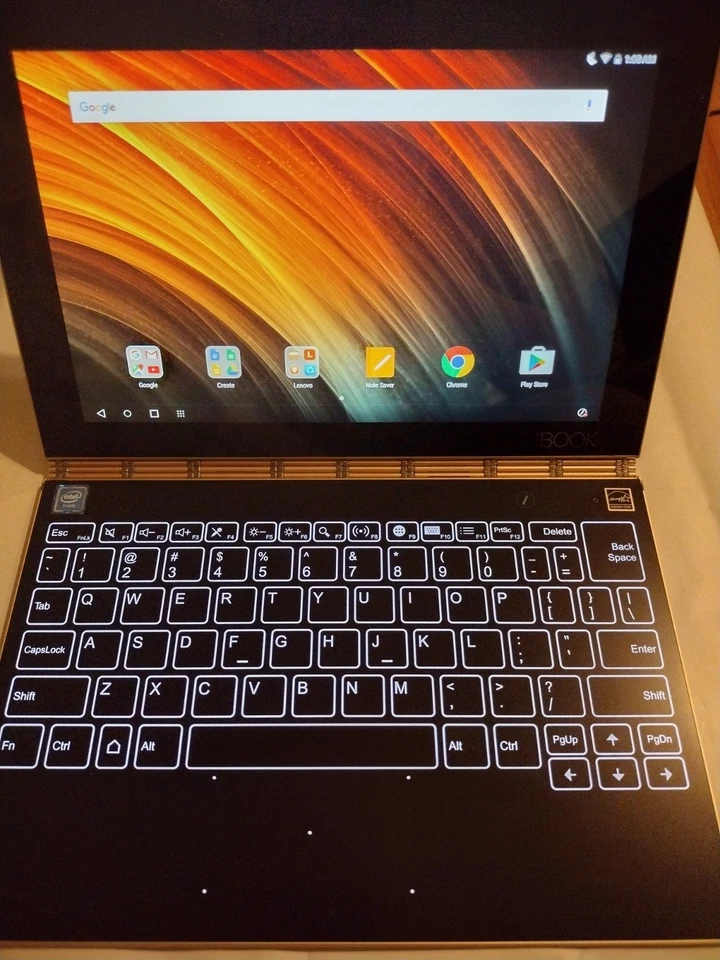 Lenovo YOGA BOOK 10.1" Ultrathin 2-in-1 Android Drawing Laptop Tablet 64GB Gold - Image 4 of 4