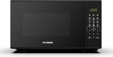 Hyundai 800W 20L Black Digital Microwave, Stainless Steel Interior, 11 Power Lev