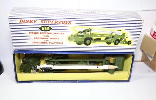 Dinky 666 Missile Erector Vehicle In Original Box - Good Vintage Model