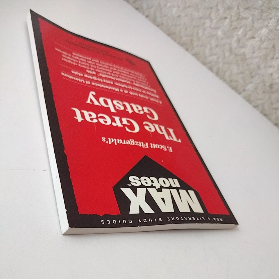 MAXnotes The Great Gatsby Study Guide Paperback F Scott Fitzgerald REA Notes - Image 4 of 4