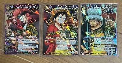 One Piece Miracle Battle Carddass WANTED Promo Connecting Artwork Set Luffy OP50