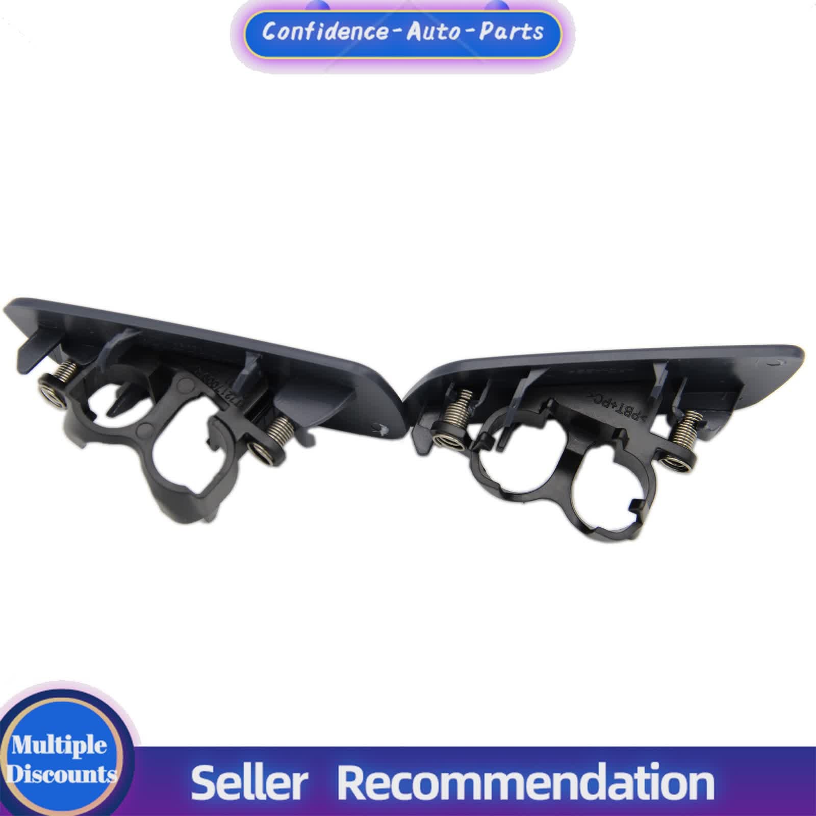 For 10-18 Rolls-Royce Ghost Set of 2 Front LH+RH Headlight Cleaning Nozzle Cover