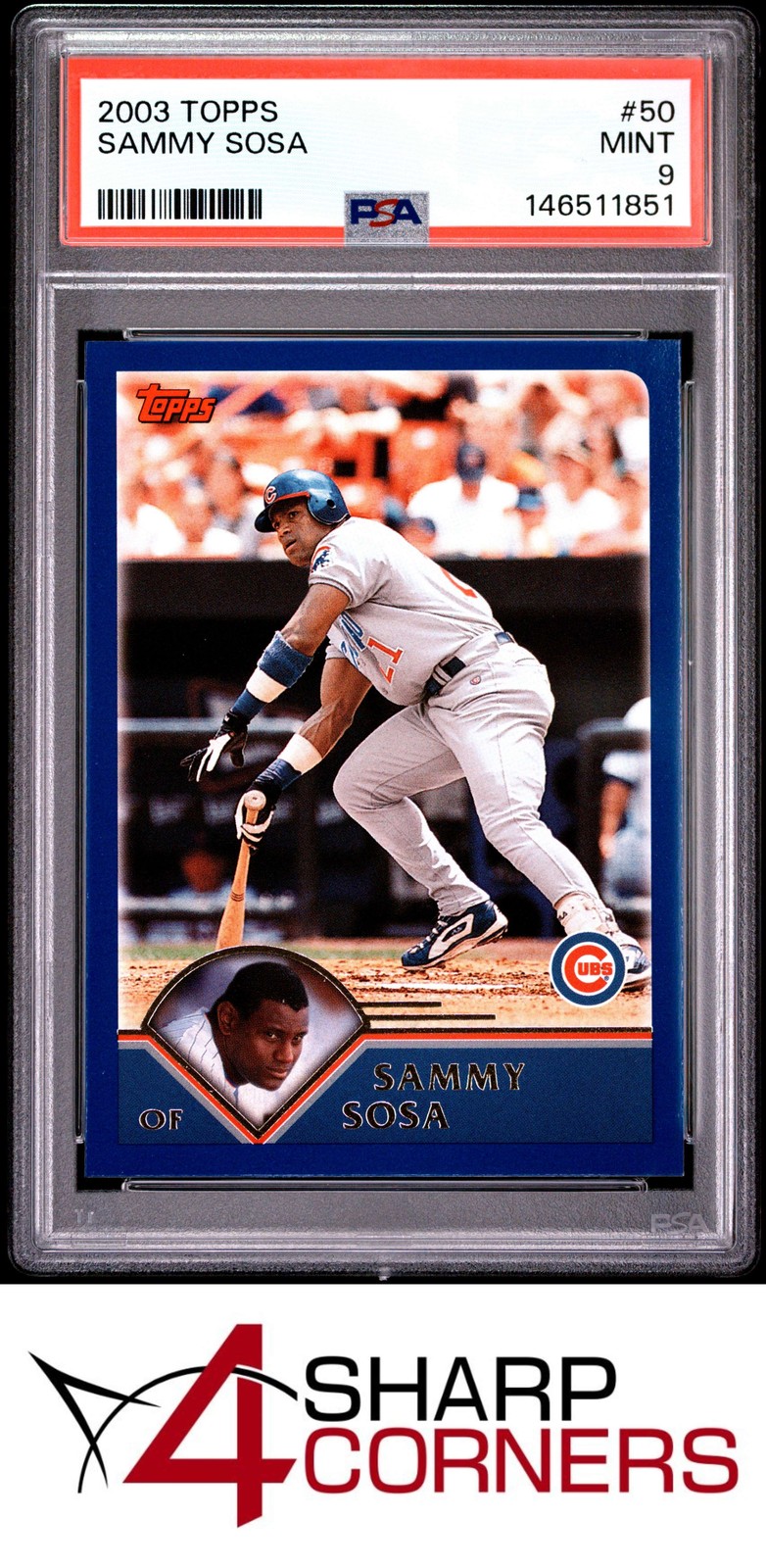 2003 TOPPS #50 SAMMY SOSA CUBS PSA 9
