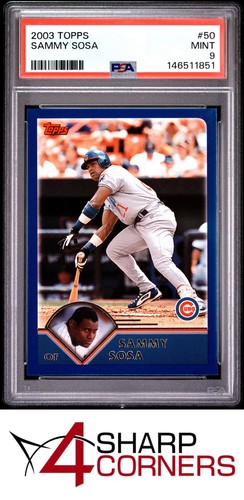 2003 TOPPS #50 SAMMY SOSA CUBS PSA 9