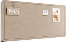 Bulletin Board, 35" X 17.5" Cork Board Alternative with 12 Safe Removable Adhesi