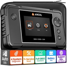 ANCEL FX2000 PRO 4 Systems Car OBD2 Scanner Code Reader Diagnostic Tool 7 Resets
