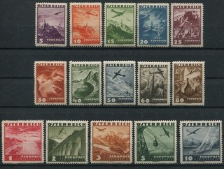 Österreich Flugpost 1935 ANK 598 612 / postfrisch ungebraucht