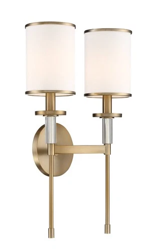 Crystorama Hatfield 18 1/2"H Vibrant Gold 2-Light Wall Sconce - Picture 2 of 6