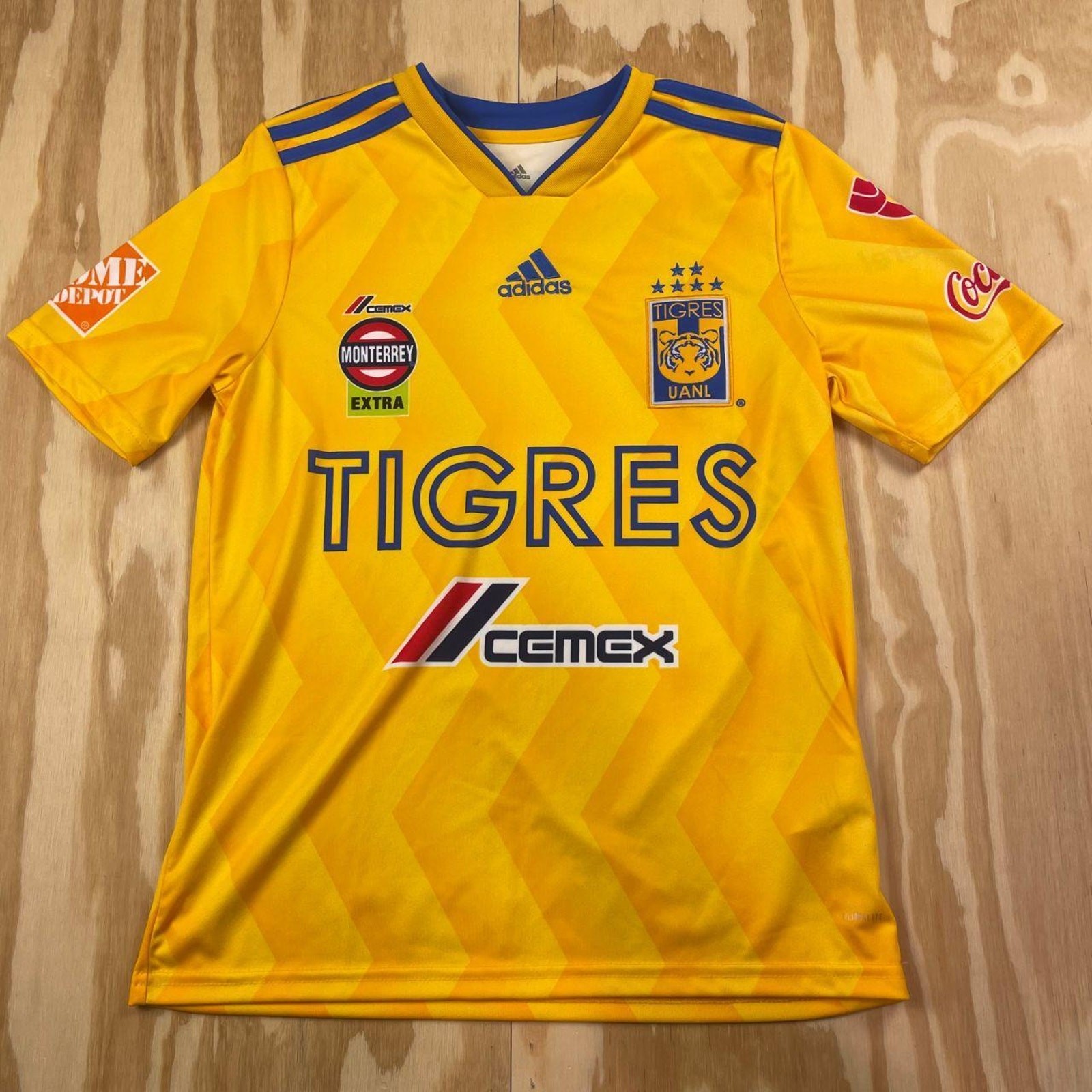 Adidas Tigres UANL 19-20 Home Soccer Jersey – Youth L (Fits Men’s S) – Authentic