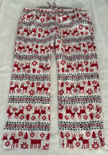 Hanna Andersson Dear Deer Flannel Christmas Holiday Pajamas Pants Men Women XXL