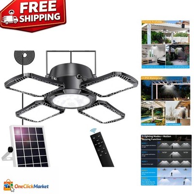 Versatile Solar Pendant Light with 5 Modes & Remote for Garden, Gazebo, and Home