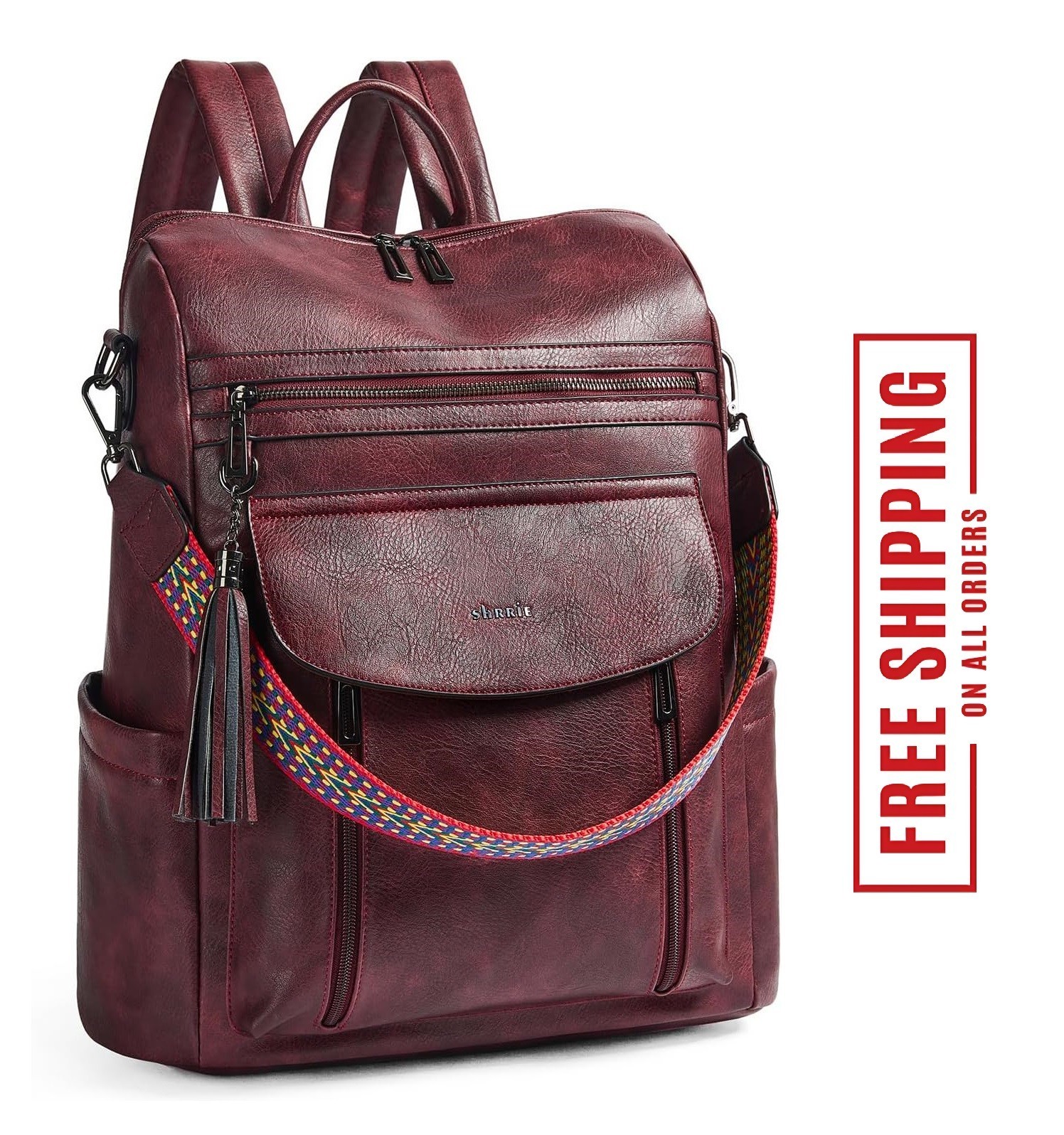For Women 15.6 Inch,travel Leather Backpack Purse Nurse Teac