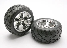 Traxxas 2.8" All-Star Chrome Wheels & Anaconda Tires 5576R